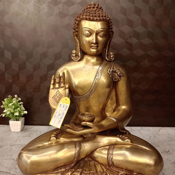 brass buddha idol