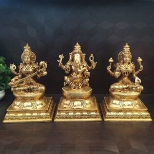 brass ganesha lakshmi saraswathi idol pooja items hindu god statues home decor gift online coimbatore