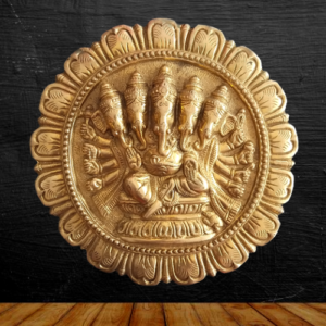 brass panchamukha ganesha wall hanging home decors pooja items buy online gifts hindu god idols India 1