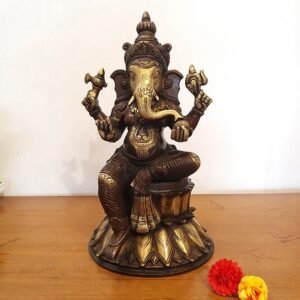 brass god ganesha brown antique idol pooja items hindu god statues gift buy online india