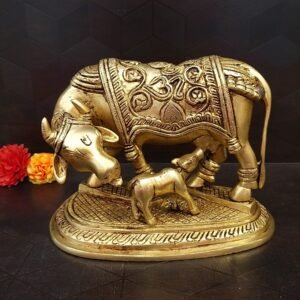 Brass Kamadhenu with Swastik Design