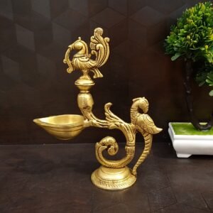 brass annam parrot diya one face idol home decor pooja items gift buy online india 6003