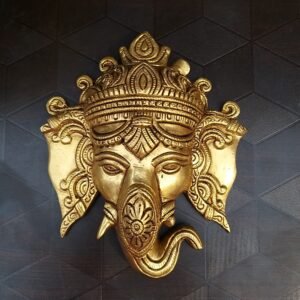 Brass Ganesha Face Wall Hanging For Entrance