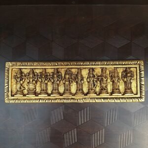 Brass Dhasavatharam on Plate Wall Hanging