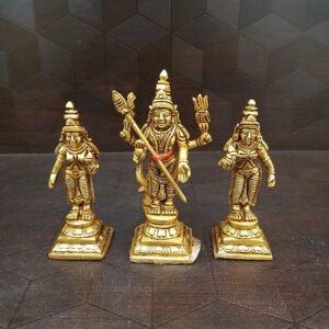 brass murugan with valli deivanai idol home decor pooja items hindu god statues gift buy coimbatore 6089