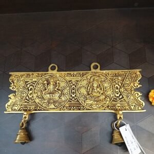 Brass Lakshmi Ganesha Hanging Plate wall mount