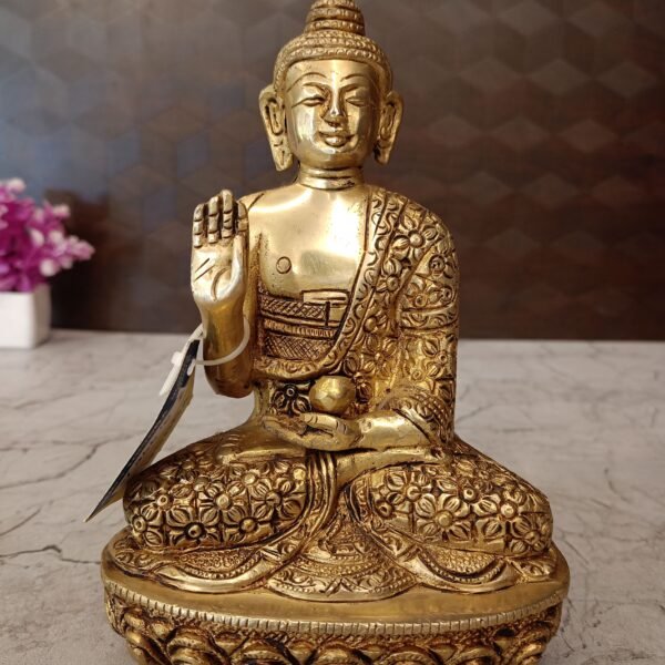 brass buddha idol pooja gift antique handicraft idol coimbatore india1