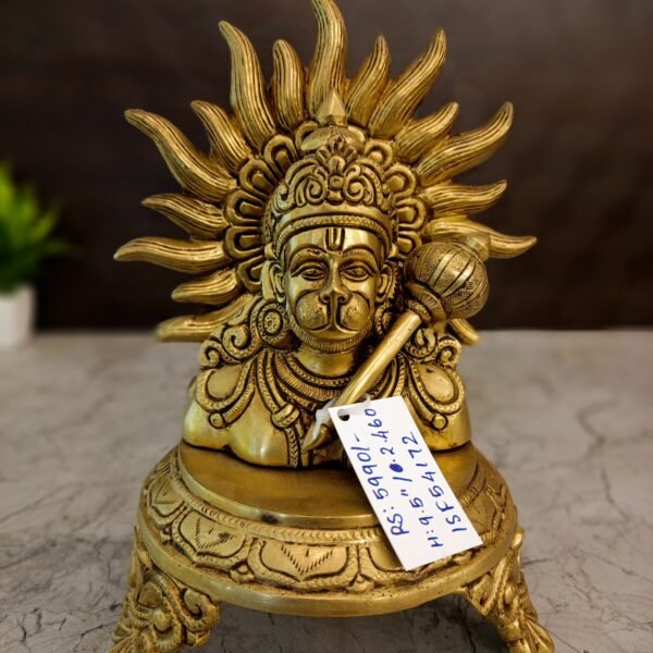 brass sun face hanuman idol pooja gift vgocart coimbato0re india