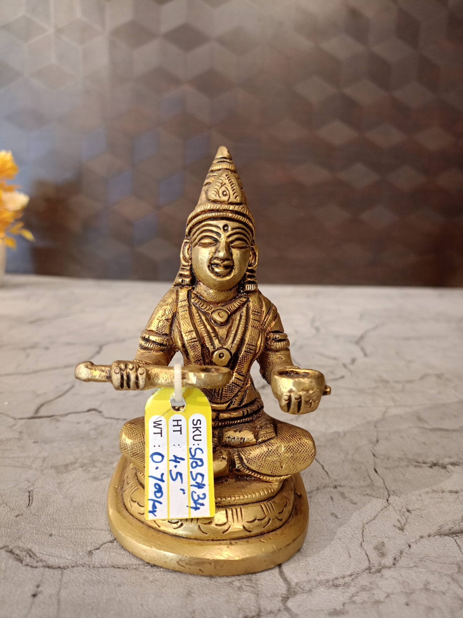 oplus_32 Brass Annapoorani Idol 4.5" - Image 1