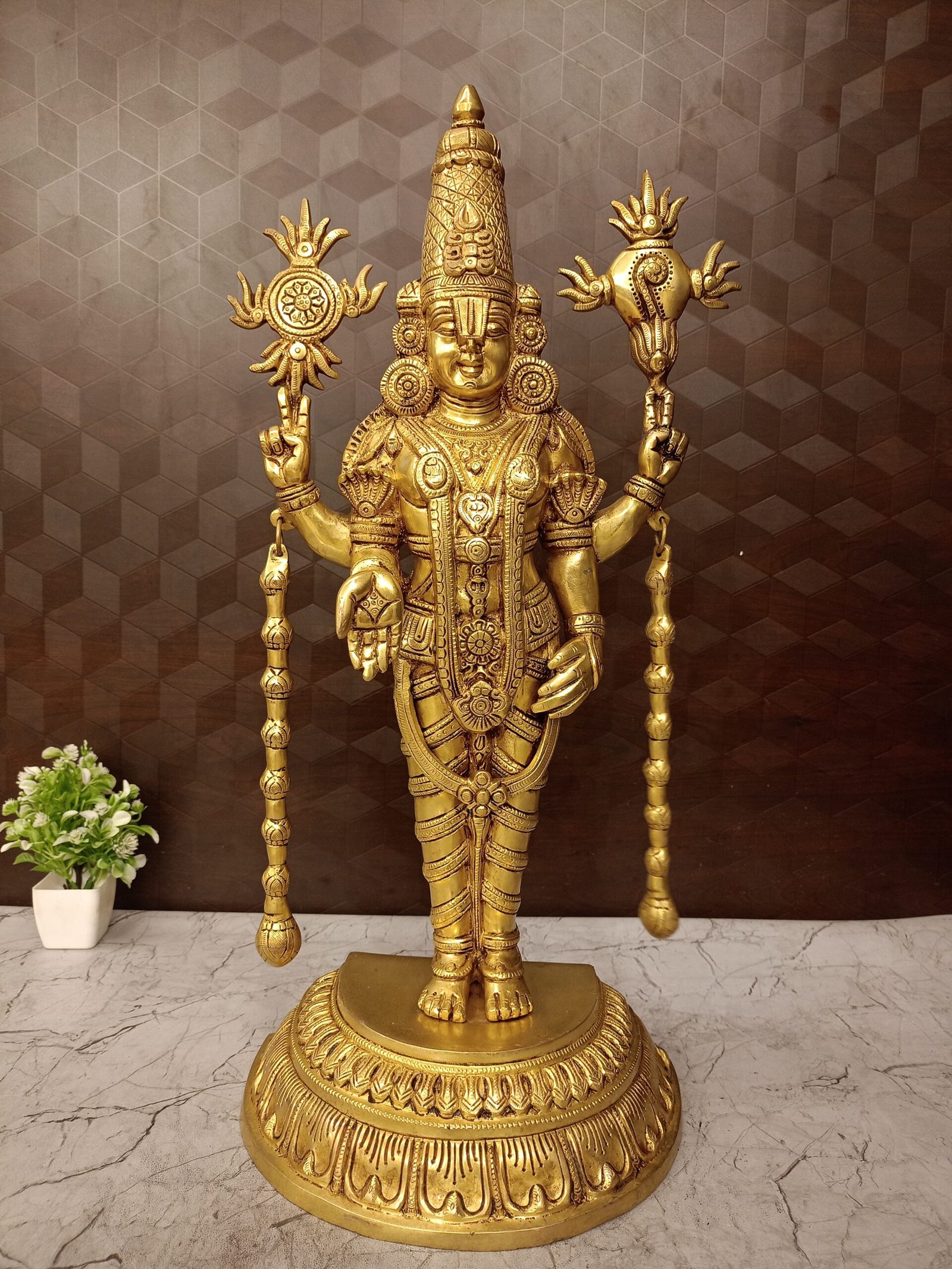 God Brass venkatachalapathi Statue Good For Pooja 23" 1 brass balaji idol