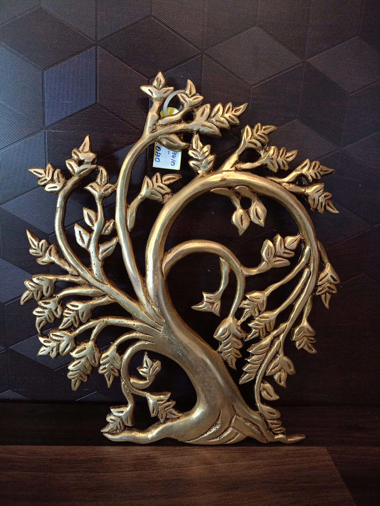oplus_32 Brass Kalpvriksha Tree Wall Hanging / Home Decor 10" - Image 1