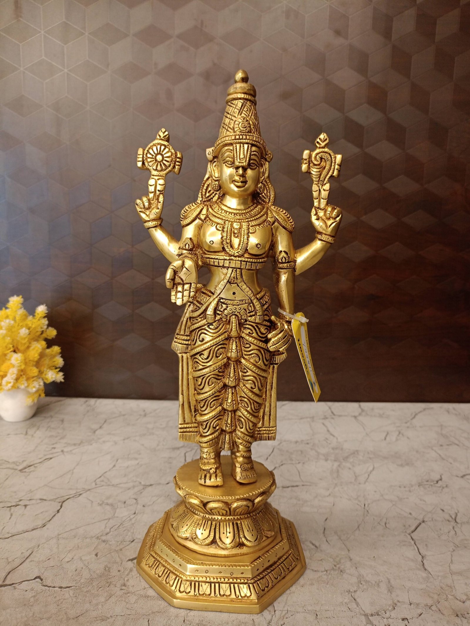 oplus_32 Buy Brass Perumal Statue 16" For Pooja - Image 1