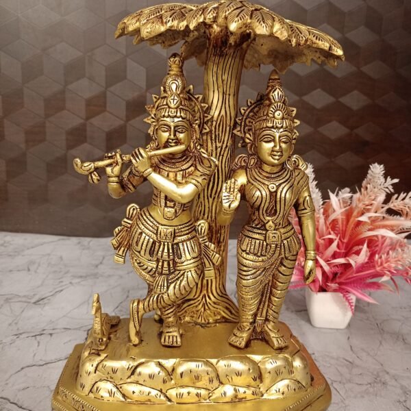 brass radha krishna idol pooja gift vgocart coimbatore india3 1