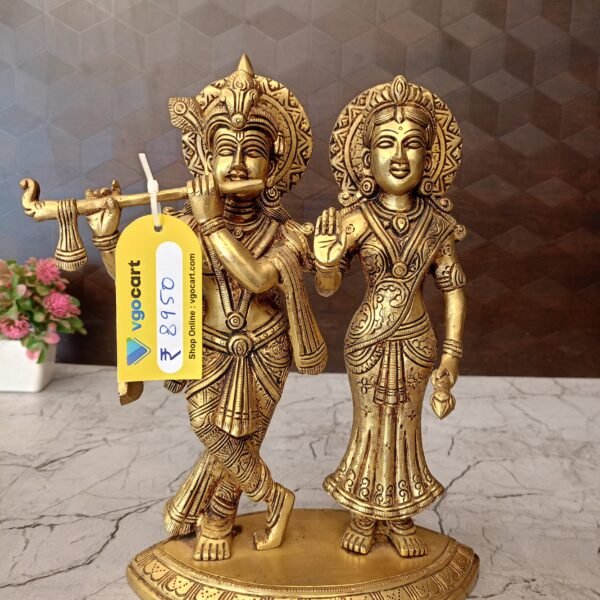 brass radha krishna idol pooja gift vgocart coimbatore india 1