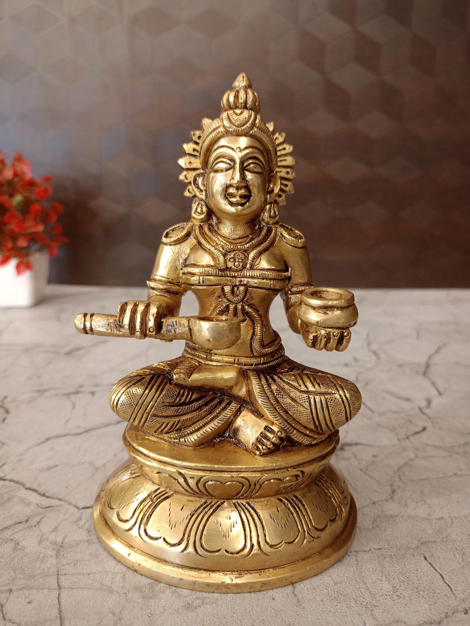 oplus_32 Brass AnnaPoorani Statue 7" - Image 1