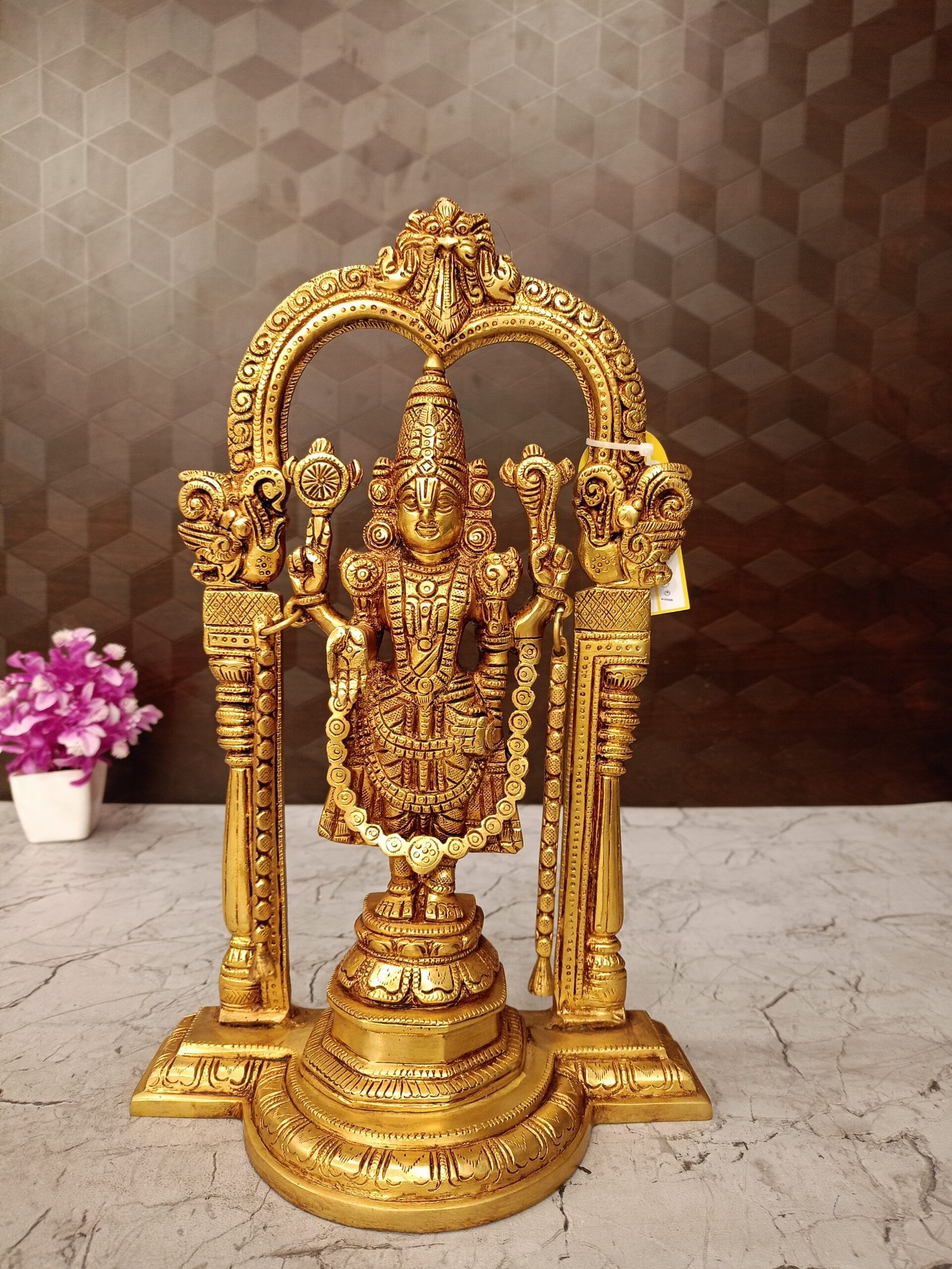oplus_32 Buy Brass Balaji With Prabhavalli Statue 13" - Image 1