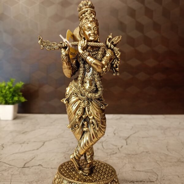 Brass Fine art Krishna idol for Pooja, Home decor at Best Price